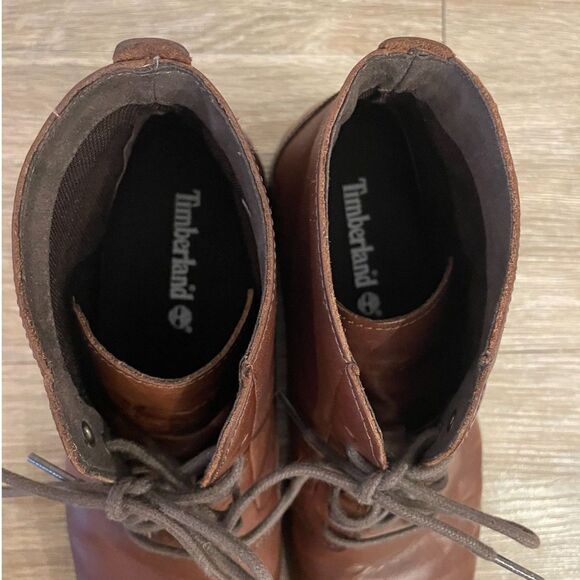 Timberland Brown Leather Mid Lace-Up Boot size 9.5 - Picture 4 of 7